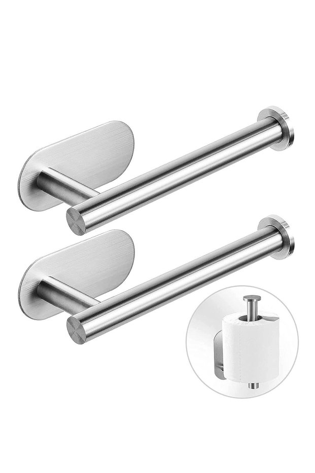 Adhesive Toilet Paper Holder Self Adhesive Toilet Roll Holder for Bathroom Kitchen Stick on Wall S