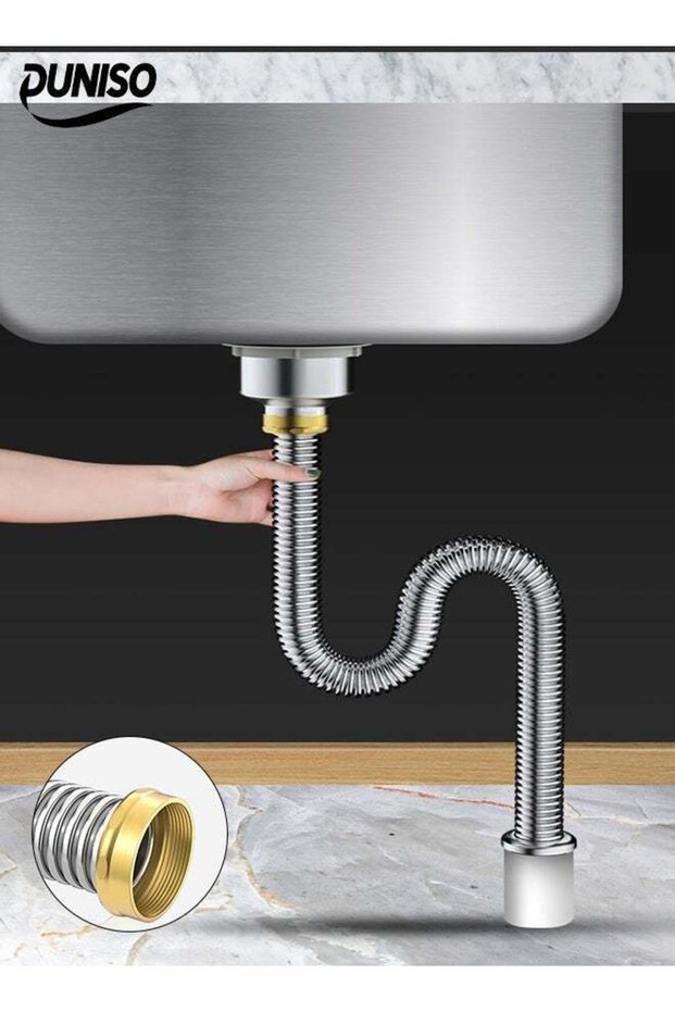 Bathroom and Kitchen Stainless Steel Sink Drain Pipe,kitchen Sink Drain Kit,Stainless Steel Expanda