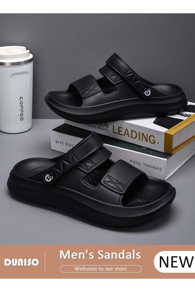 Summer Slides Sandal for Men Outdoor Hiking Sandals, Non-Slip Beach Sandal Platform Sandals Comfort