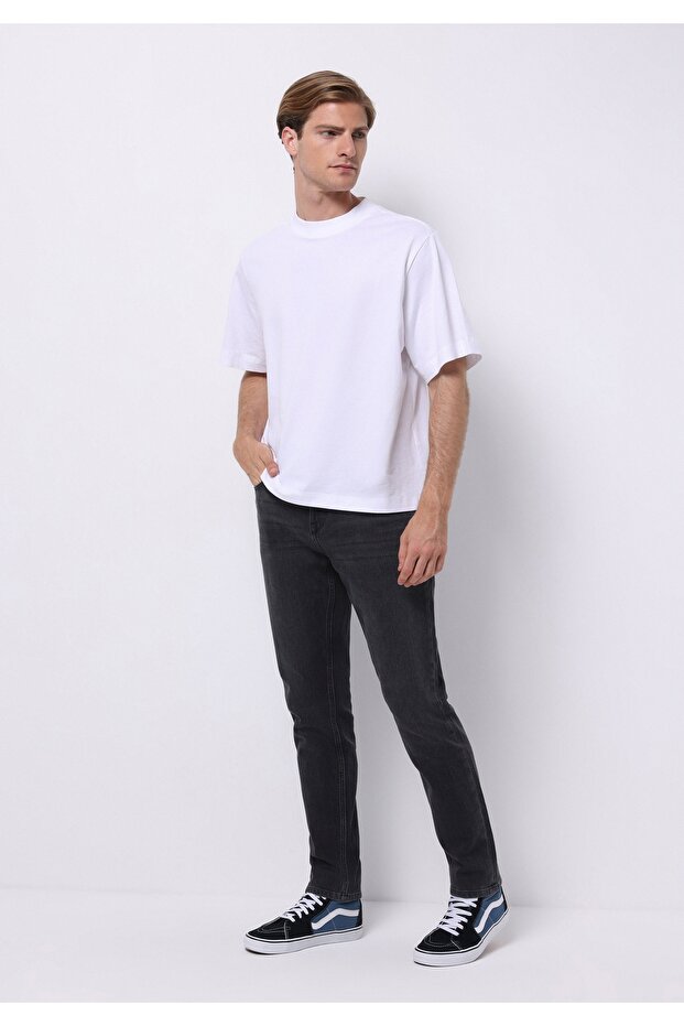 Regular Fit Erkek Siyah Jean Pantolon - 3