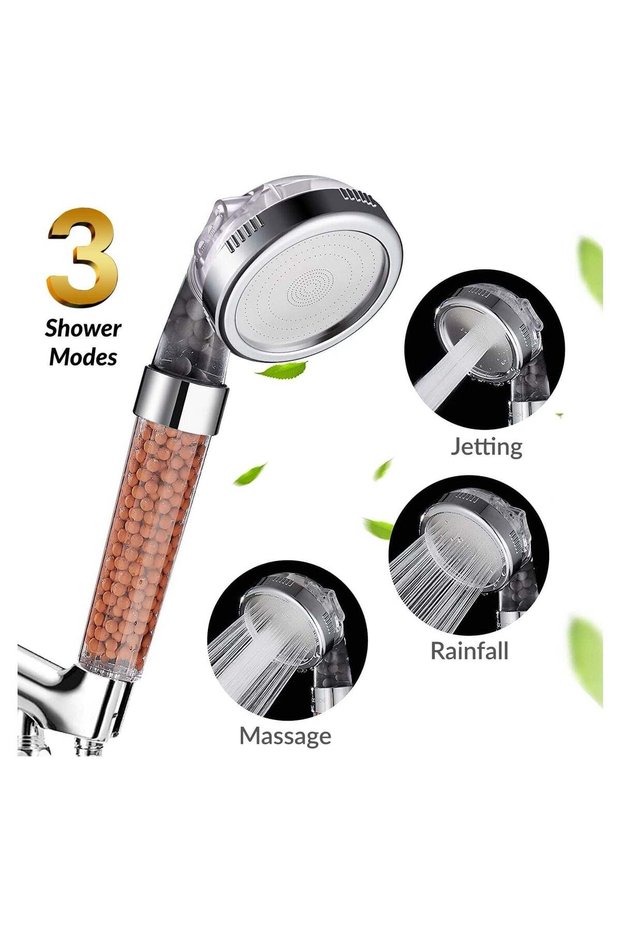 Spa Shower Head With Water Saving Filter For Hair Falling And Dry Skin