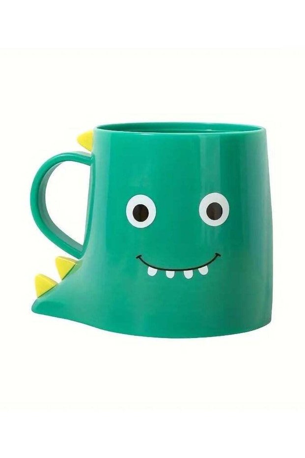1pc Adorable Cartoon Dinosaur Pattern Mouthwash Cup - Fun, Colorful, and Easy-to-Hold Plastic Gargl