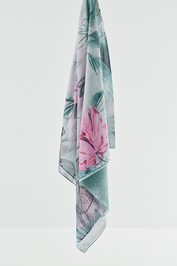 شال قمري بنمط زهرة اللوتس - 4