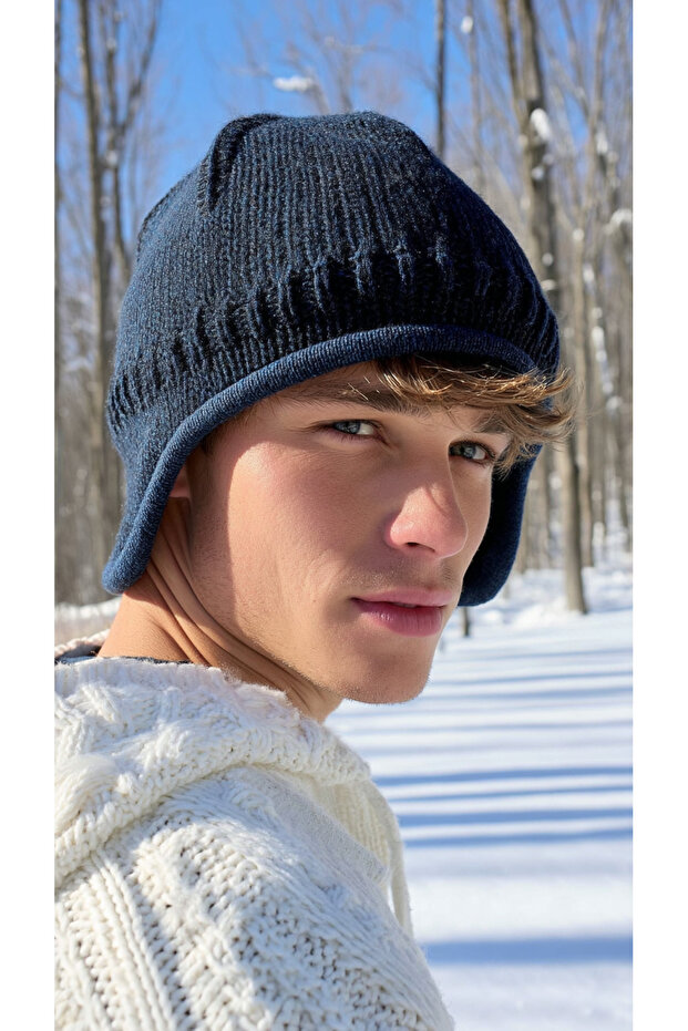 Premium Men's Beanie with Fleece Inside to Protect Ears