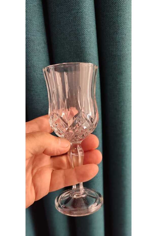 Stylish Design 6 Pcs Tiffany Goblet Multi-Purpose Useful Stemmed Glass 150 Cc Volume 17.5 cm Height6.5 cm