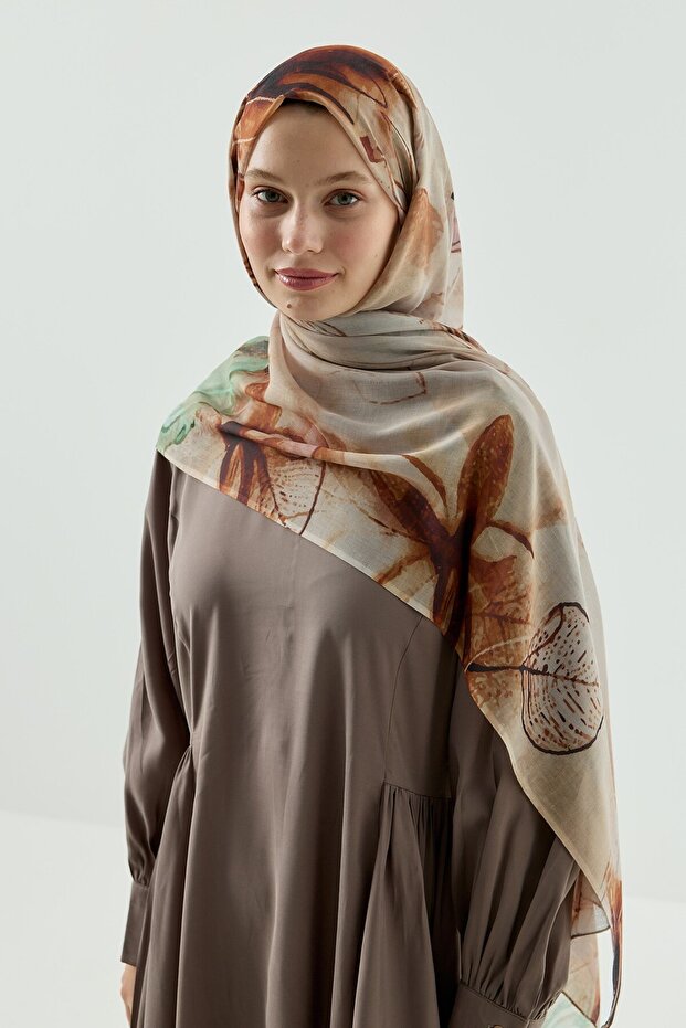 شال قمري بنمط زهرة اللوتس - 3