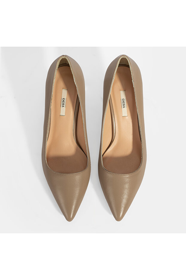 Kadın Vizon Deri Stiletto - 5