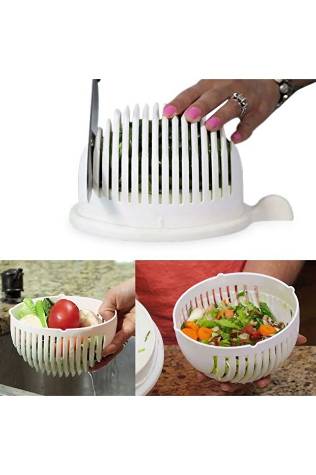 Salata Yapma Seti Pratik - Salad Cutter Bowl - 4