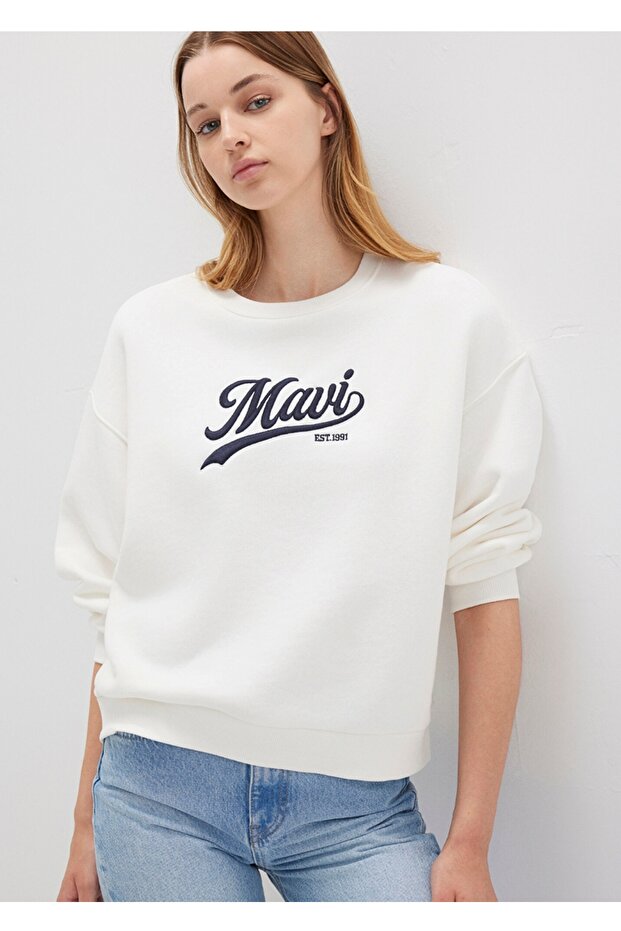 Logo Printed Loose Fit Sweatshirt