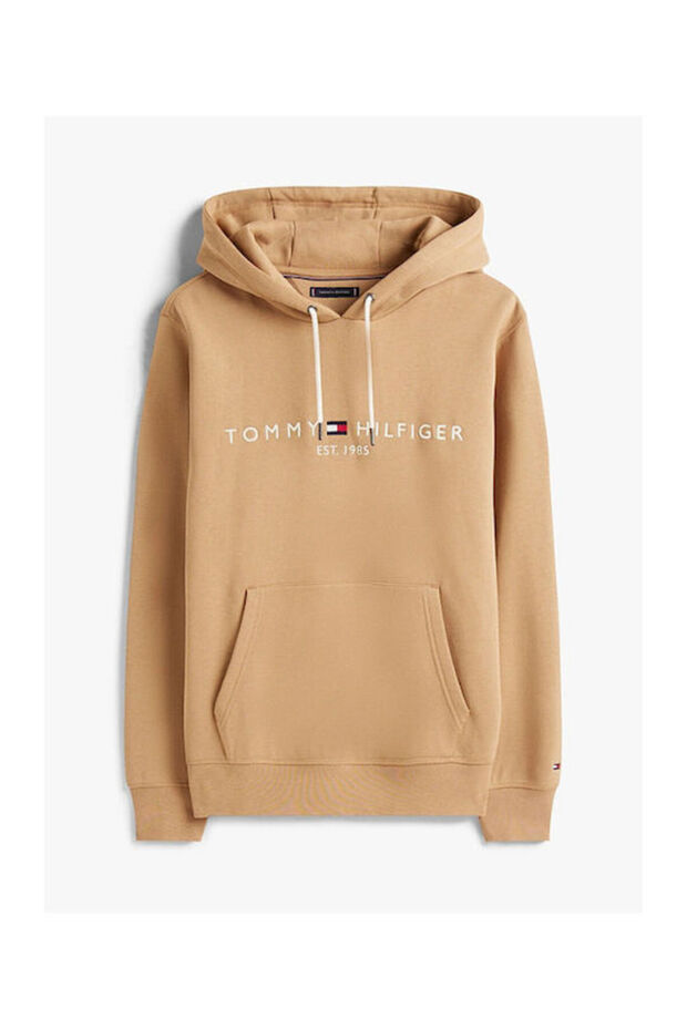 Erkek Logolu Kapüşonlu Uzun Kollu Günlük Kullanım Bej Sweatshirt MW0MW11599-GV7 - 3