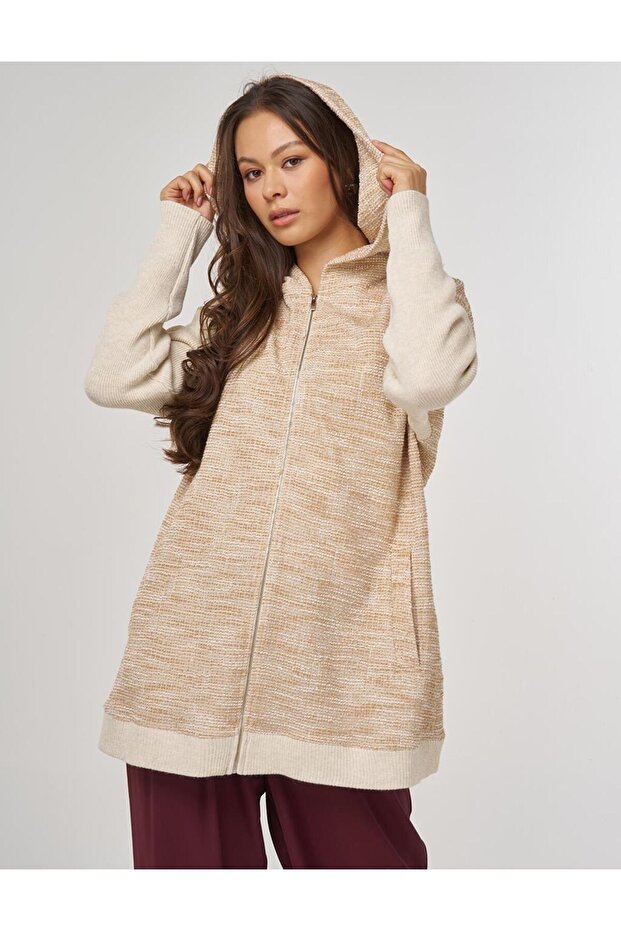 Kırçıllı Sweatshirt Bej - 5