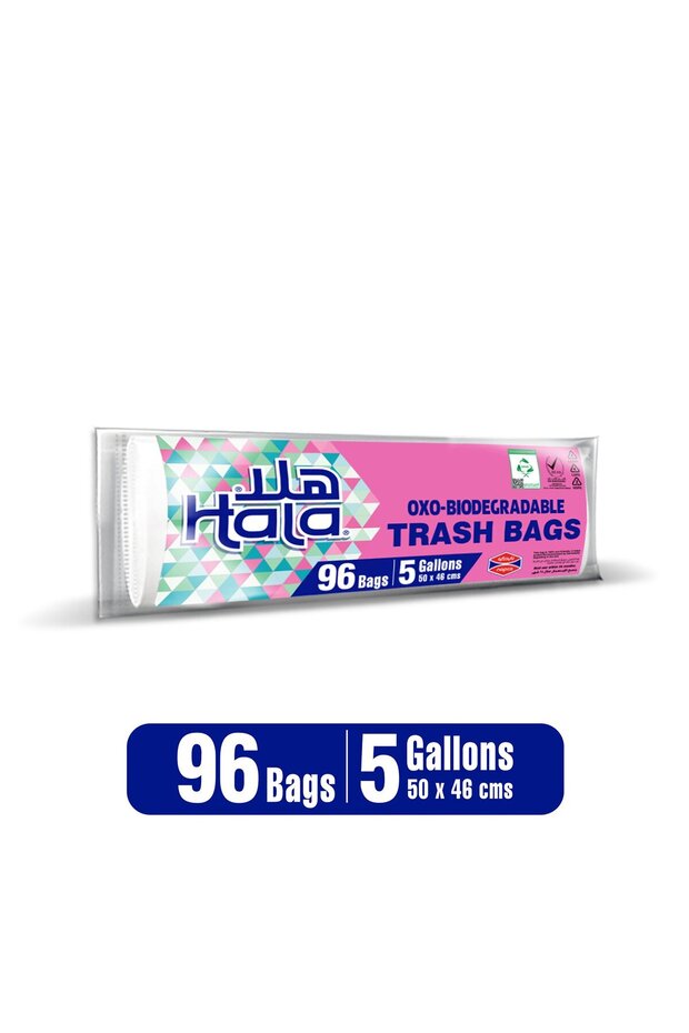 Trash Bags Oxo Biodegradable 5 Gallons Size 50 x 46cms 96 pcsStrong Leak Resistant