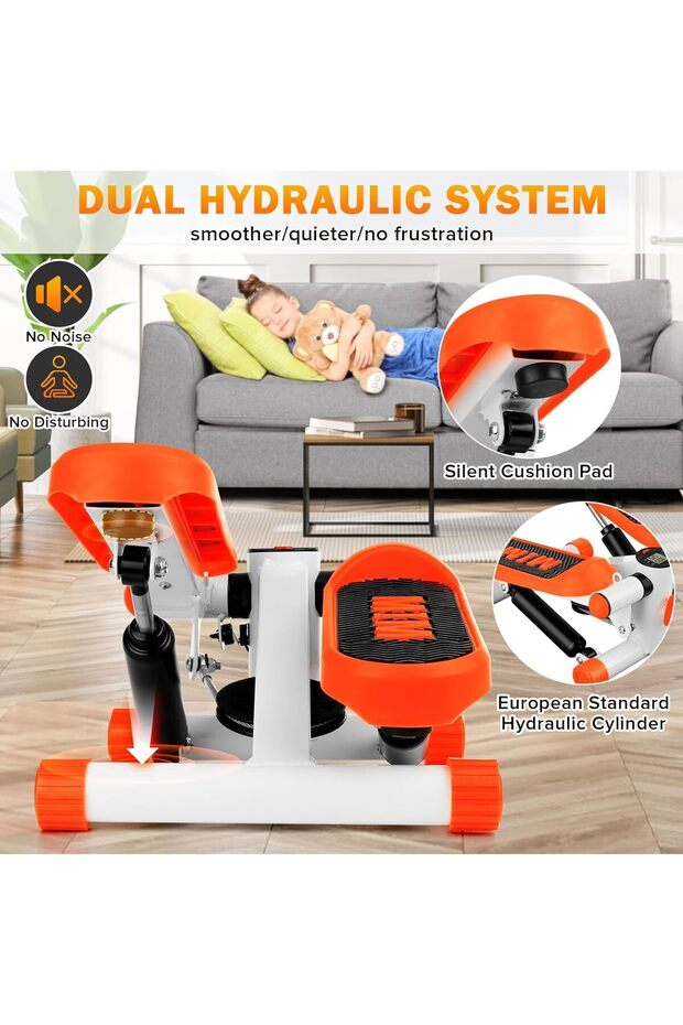 Steppers Exercise Home Mini Stepper Exercise Equipment Home Workouts，Mini Stepper Resistance Bands - 3