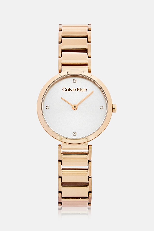 Women 25200140 Stainless Steel Analog Watch 25mm With Bangle, Rose Gold