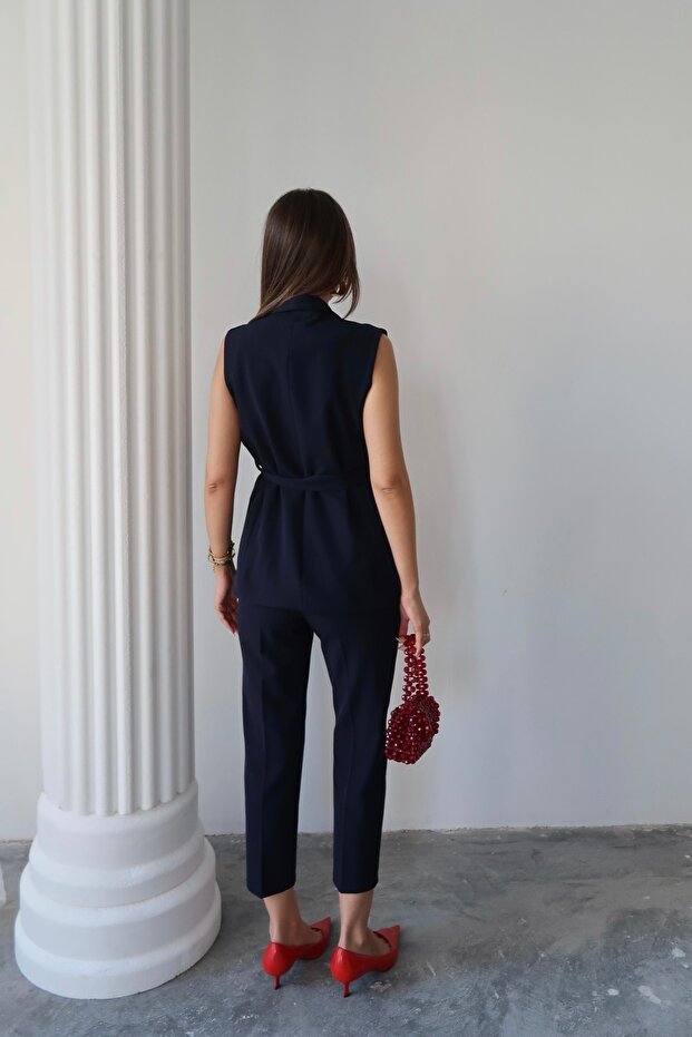 Violet Kuşaklı Yelek - 5