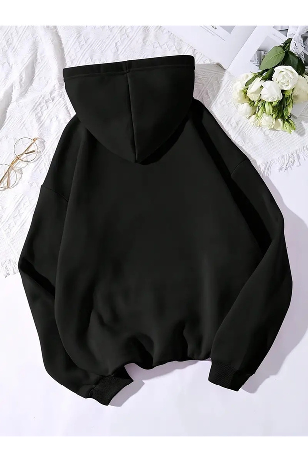 Tortoise Patterned Zippered Hoodie - 3