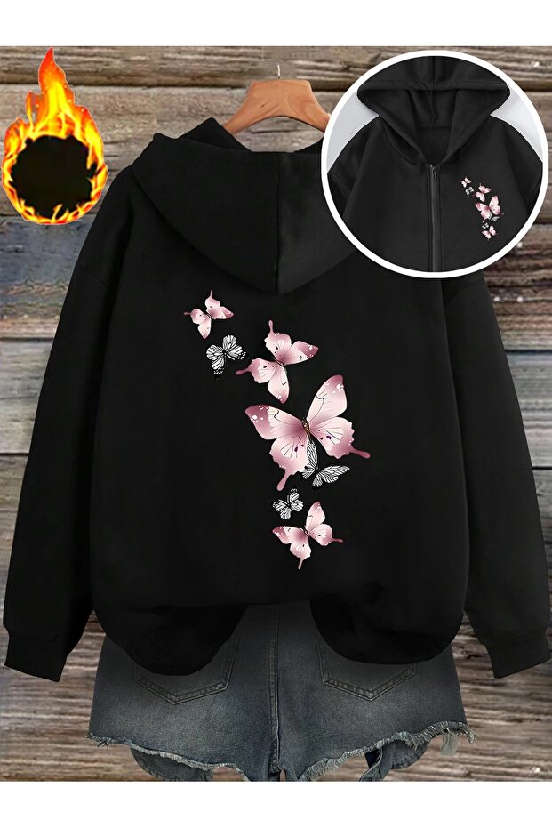 Butterfly Patterned Butterfly Zippered Model 555