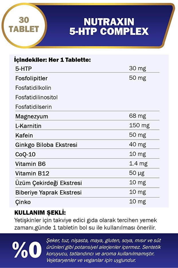 5-Htp Complex 30 Tablet 2 Adet - 3