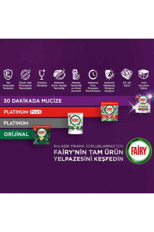 Mucize Bulaşık Makinesi Deterjanı Kapsülü/Tableti 50 Yıkama - 7