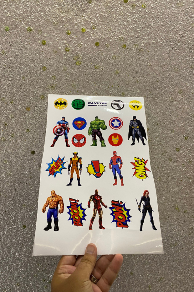 Cartoon Character Stickers A4 Pack Series -1 (22 Pieces)