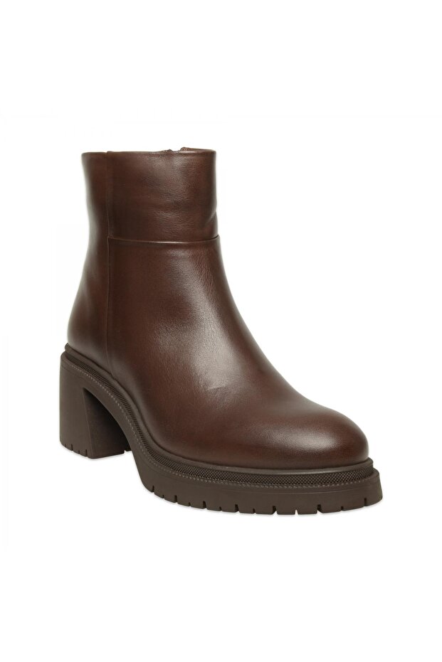 D25Kb-8470 Daily Heeled Brown Women's Boots