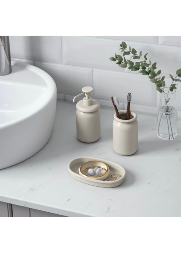 Altjarn banyo seti, 3 parça , Bej - 2