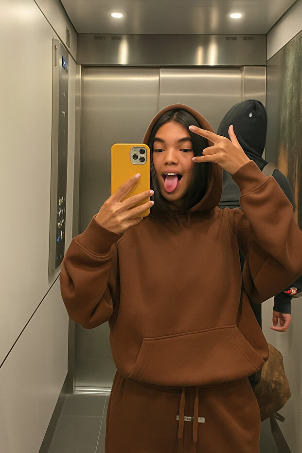 3 Yarn Combed Cotton Unisex Oversize Sweatshirt