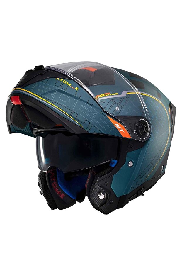 Atom 2 Sv Destint C6 Mat Çene Açılır Kask - 2