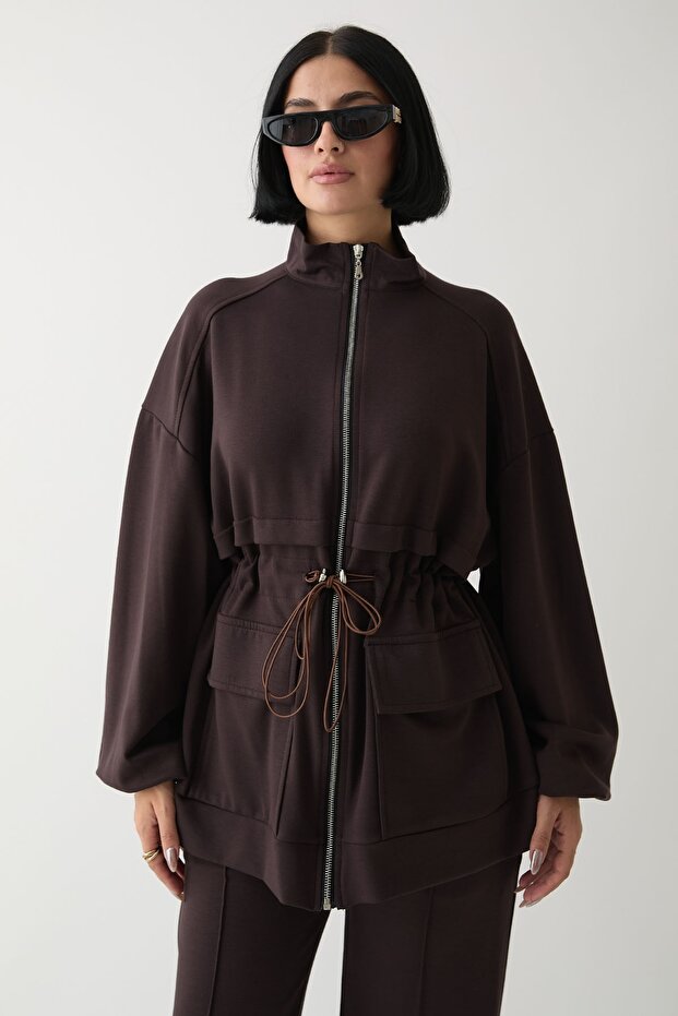 Çift Cep Biyeli Acı Kahve Takım - 5