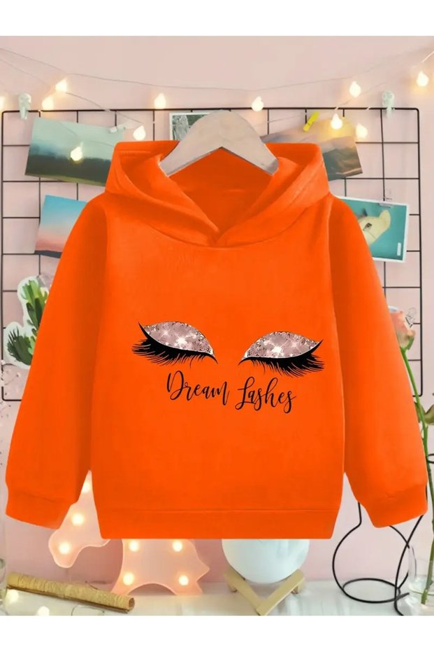 Winter Hooded Sweatshirt, Children's Dream Lashes Printed