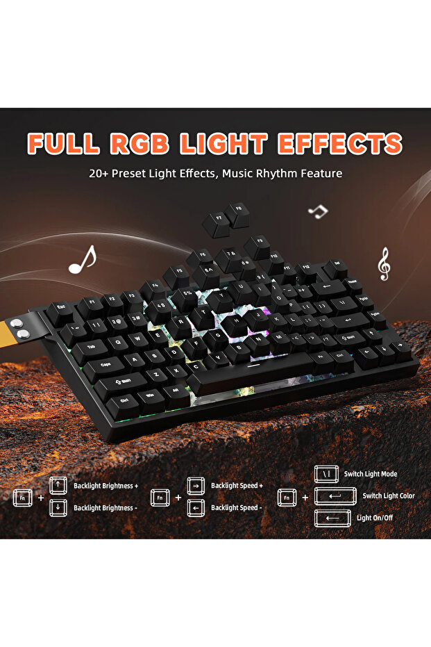 R82 HE Rapid Trigger - Snap Tap 0.005mm RGB Manyetik Switch Oyuncu Klavyesi - 5