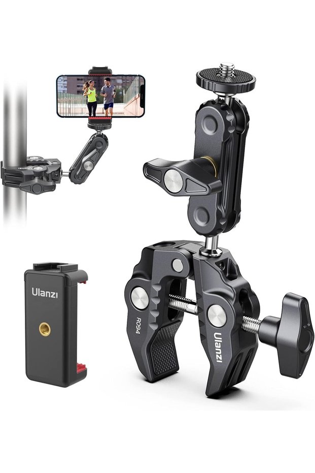 Super Clamp 360deg Ballhead Camera Clamp Mount with ST-07 Phone Tripod Mount