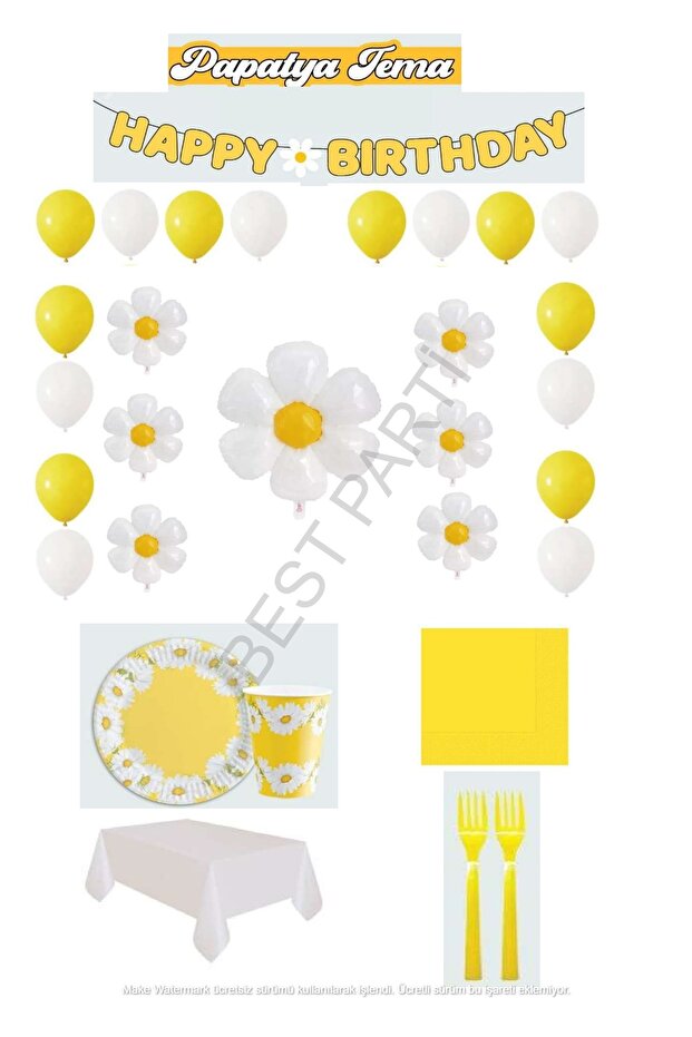 Best Daisy Themed Birthday Party Set