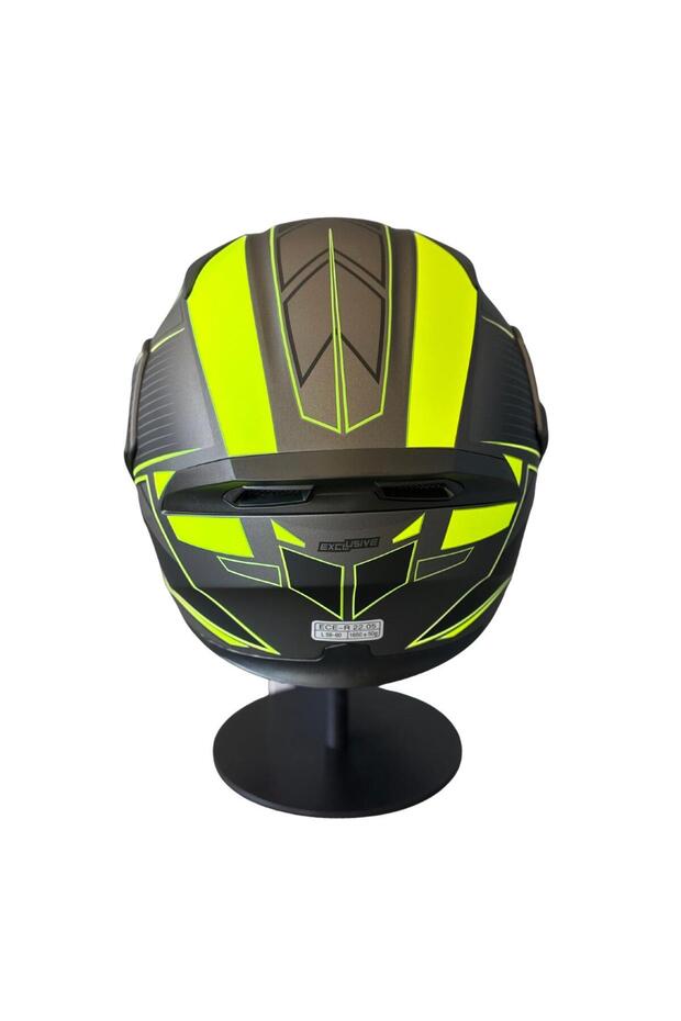 Jk-902 Güneş Vizörlü Çene Açılır Kask M2 YELLOW - 5