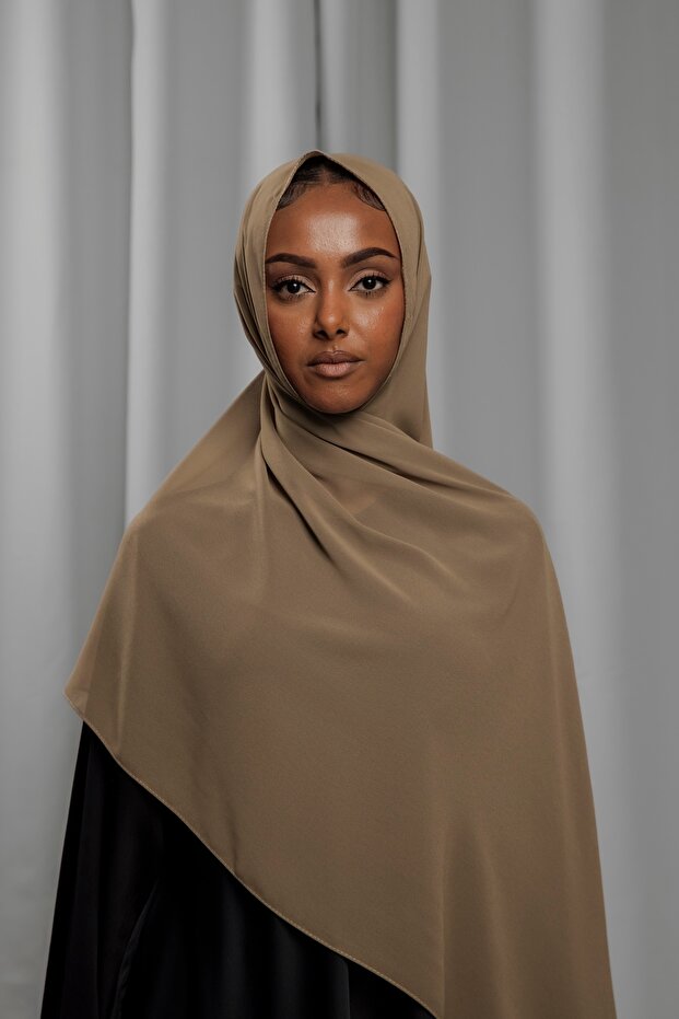 Caramel Chiffon Shawl by – Lightweight Women’s Hijab / Scarf – Soft & Breathable
