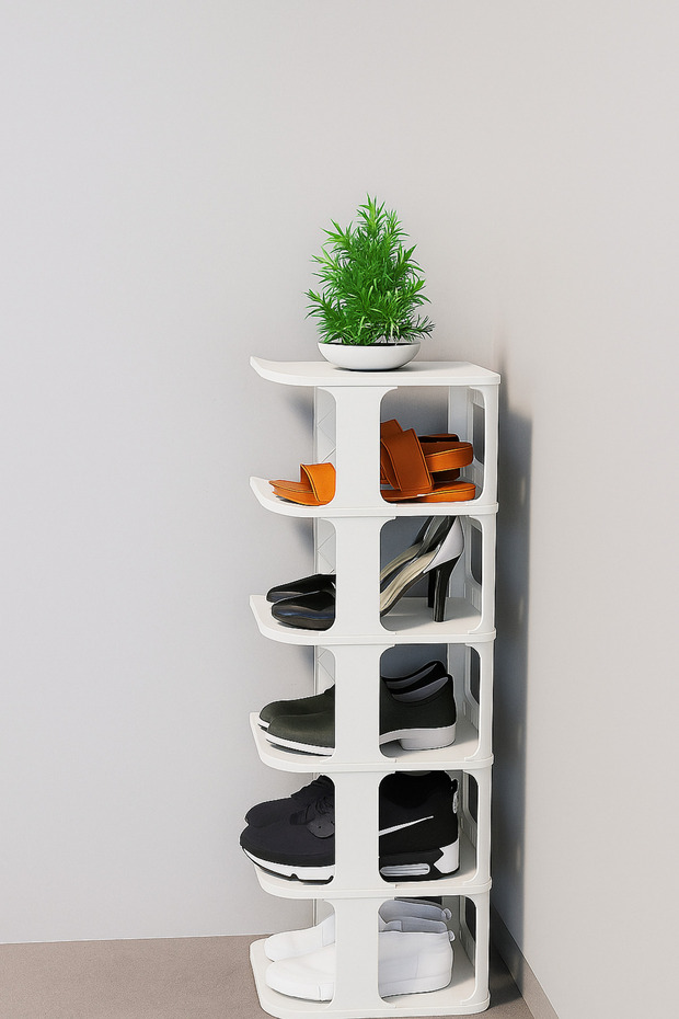 Lüks 5 Katlı Ayakkabılık Organizer | Portatif, Kolay Kurulumlu ve Yıkanabilir Ayakkabı Rafı - 2