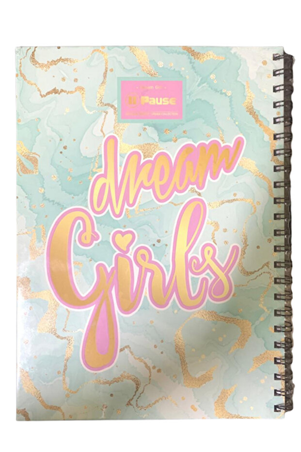 دفتر سلك عربي 100 ورقة مقاس A4 - دفتر "Dream Girls" الملهم – تصميم رخامي أنيق