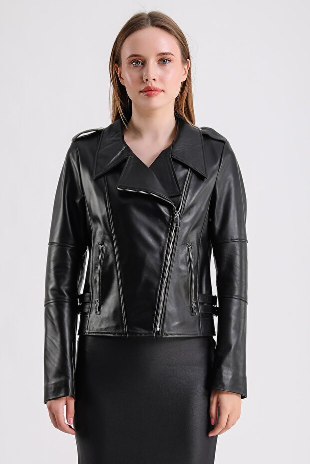 Maroquin Leather Ariana Women's Leather Biker Jacket