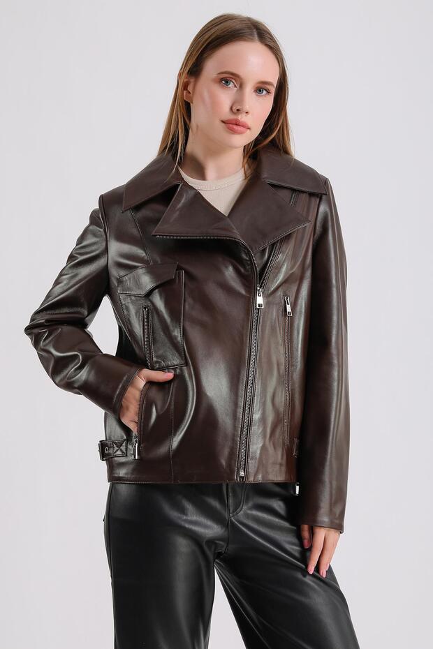 Maroquin Leather Billie Women's Leather Biker Jacket