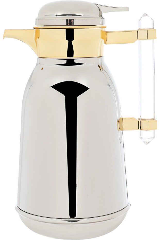 thermos set, 1/1 liter, with transparent handle, two pieces, thermal glass inner container, - 5