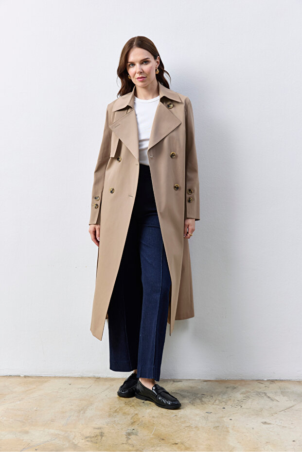 Uzun Camel Trençkot - 2