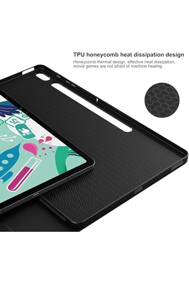 New Case Compatible for Galaxy Tab S7 FE Keyboard Case 12.4" 2021, Wireless Detachable Keyboard + Fo - 6