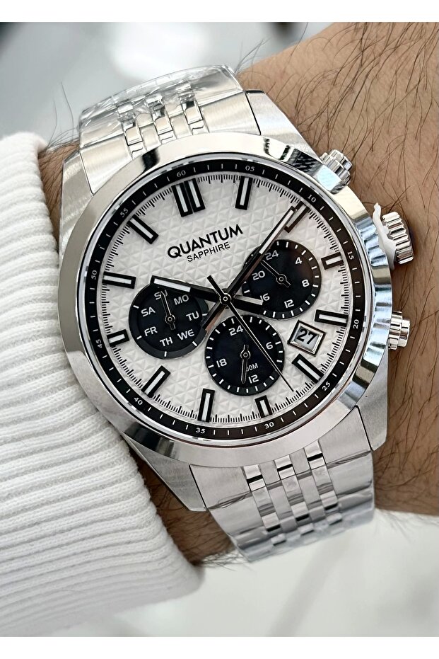 ساعة يد رجالية مع وظيفة الحبل الفولاذي - 1