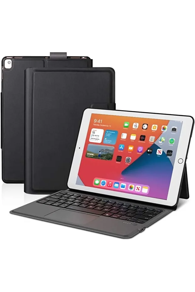 New Case Compatible for 10.2 8th/7th for 2020/2019 iPad Keyboard Case with Trackpad - Folio Cover fo - 1