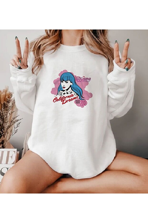 Premium Oversized Fit Long Sleeve Printed Sweatshirt