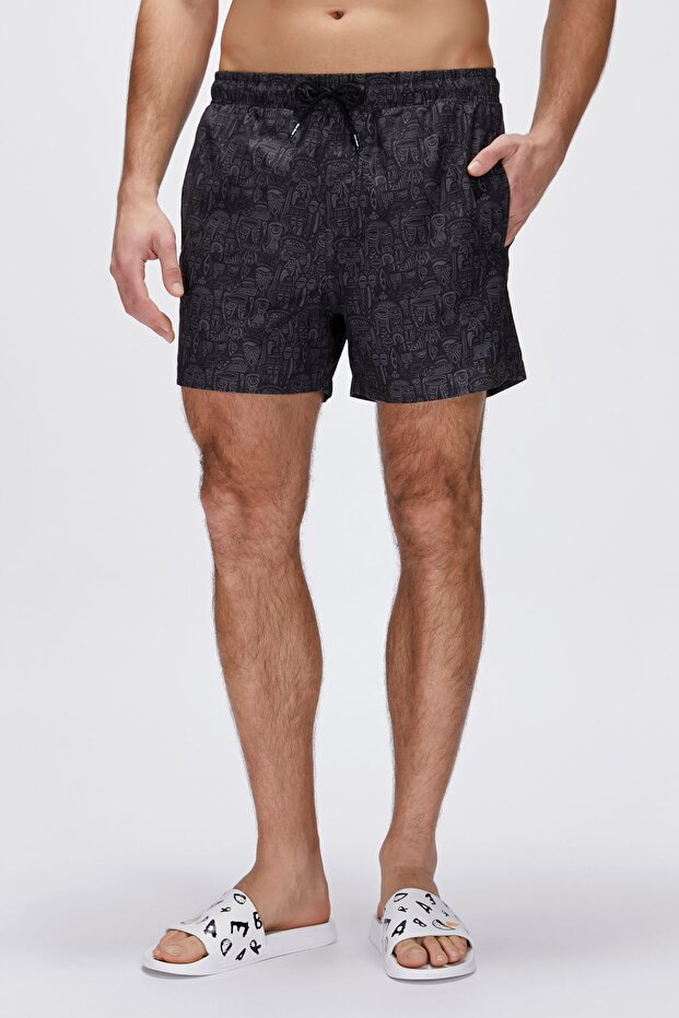 Moshe Siyah Erkek Deniz Şortu - 2