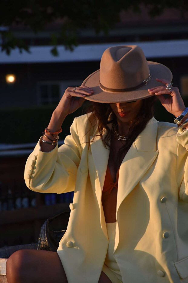 Blazer Ceket Şort Takım - 7