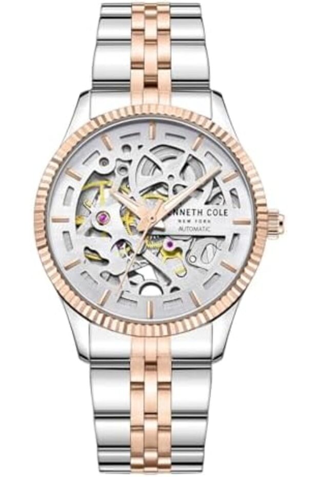 Watch For Women With Two Tone Rose Gold And Silver Stainless Steel Bracelet 3