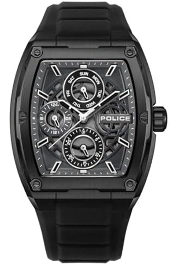 Watches Creed Mens Watch with Black Silicone Bracelet