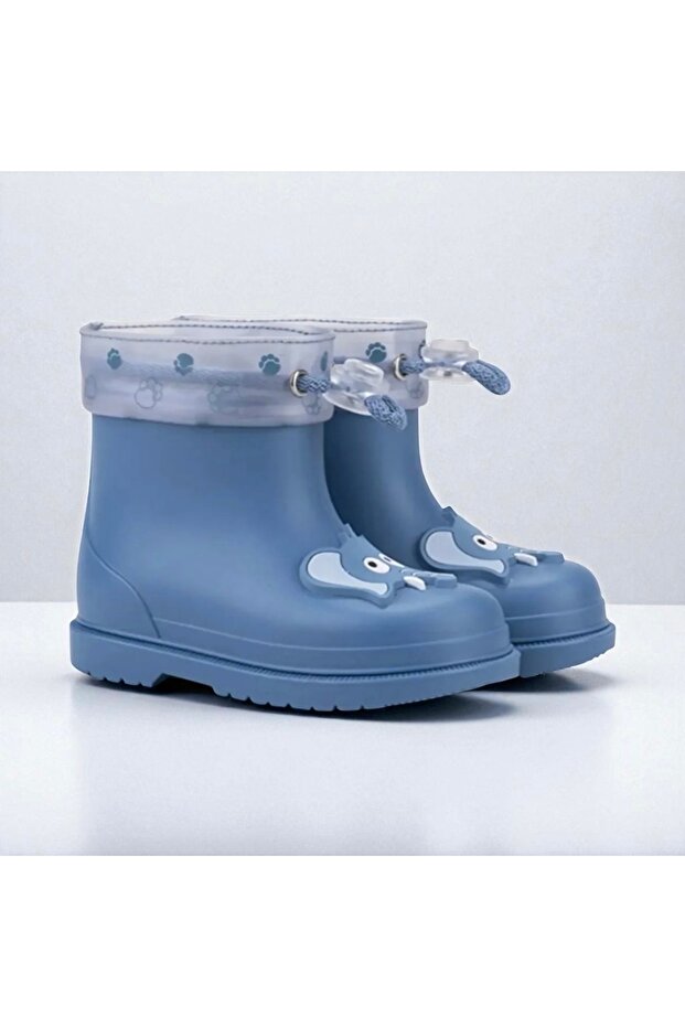 W10242 BIMBI ELEFANTE , mavi fil , unisex çocuk mavi bot , yağmur botu , su geçirmez - 5